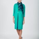 Abrigo largo turquesa